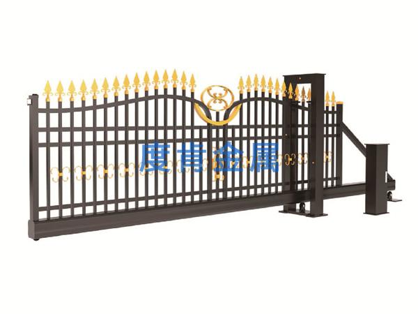 B型庭院直線無軌門定制款